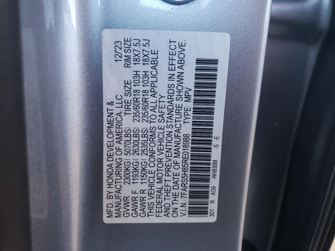 Photo 11 VIN: 7FARS5H85RE018988 - HONDA CR-V 