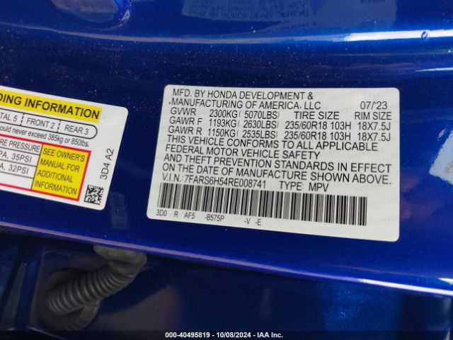 Photo 8 VIN: 7FARS6H54RE008741 - HONDA CR-V 