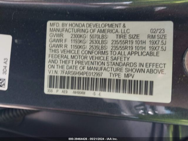 Photo 8 VIN: 7FARS6H94PE012997 - HONDA CR-V 