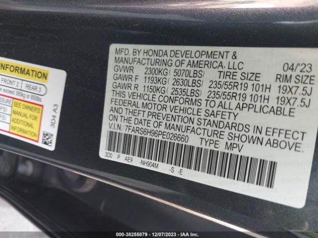 Photo 8 VIN: 7FARS6H96PE026660 - HONDA CR-V 