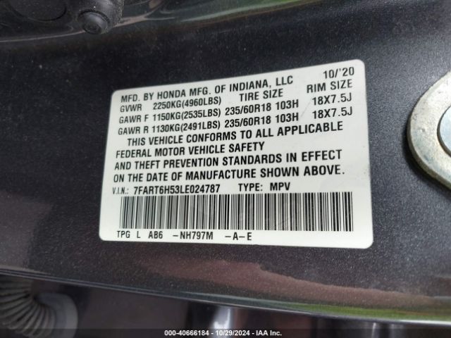 Photo 8 VIN: 7FART6H53LE024787 - HONDA CR-V 