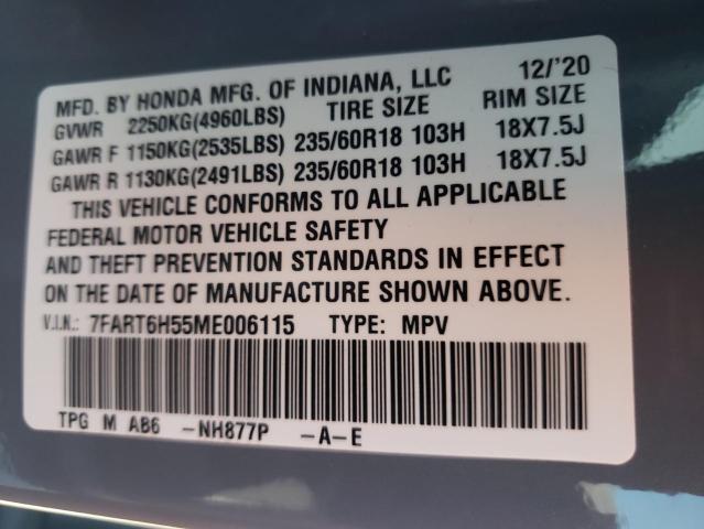 Photo 9 VIN: 7FART6H55ME006115 - HONDA CR-V EX 