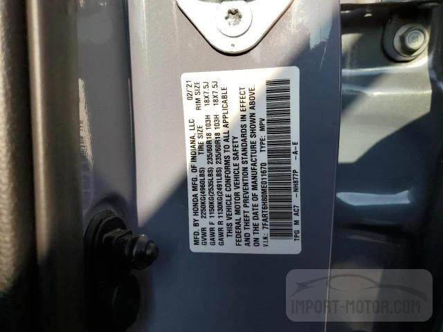 Photo 11 VIN: 7FART6H80ME011670 - HONDA CR-V 