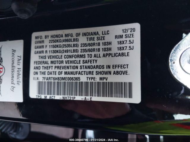 Photo 8 VIN: 7FART6H83ME006365 - HONDA CR-V 