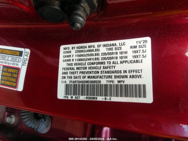 Photo 8 VIN: 7FART6H92ME000520 - HONDA CR-V 