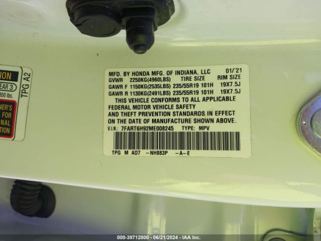 Photo 8 VIN: 7FART6H92ME008245 - HONDA CR-V 