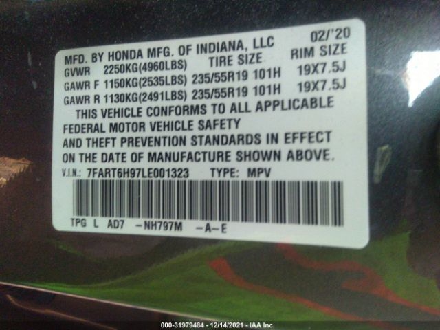 Photo 8 VIN: 7FART6H97LE001323 - HONDA CR-V HYBRID 