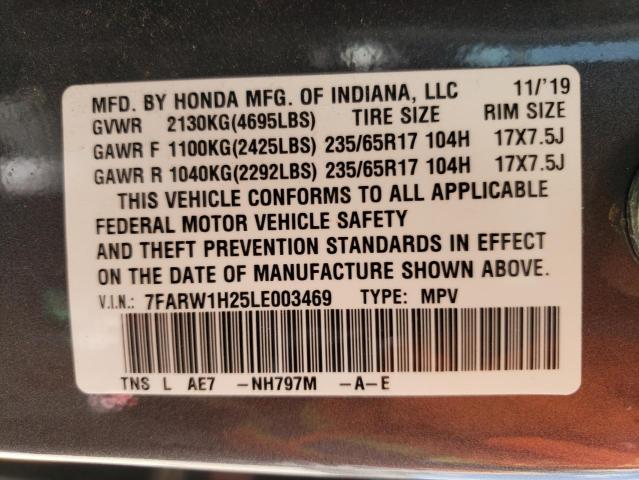 Photo 9 VIN: 7FARW1H25LE003469 - HONDA CR-V LX 