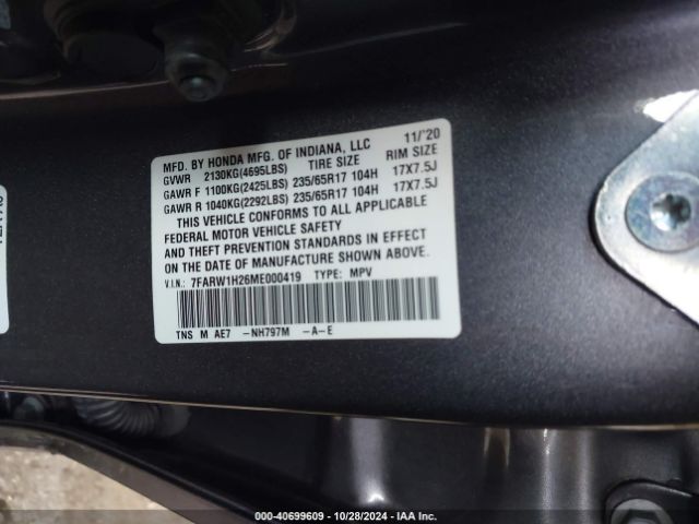 Photo 8 VIN: 7FARW1H26ME000419 - HONDA CR-V 