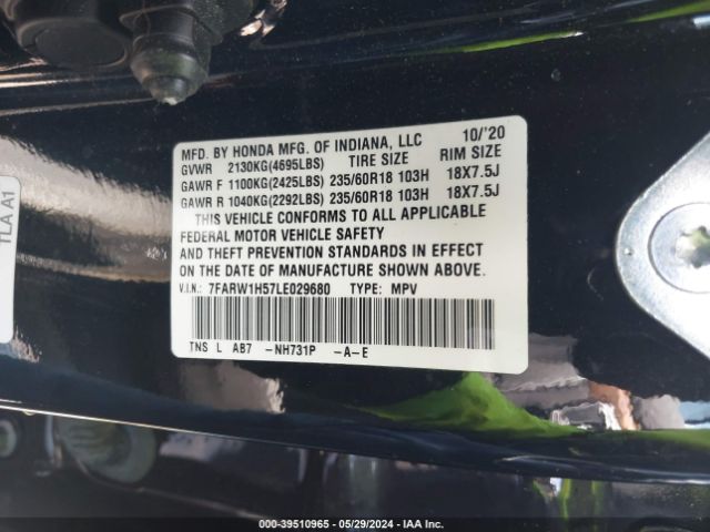 Photo 8 VIN: 7FARW1H57LE029680 - HONDA CR-V 