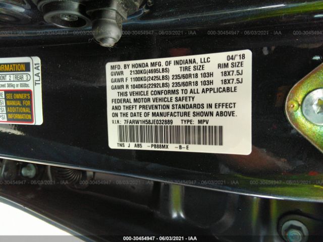 Photo 8 VIN: 7FARW1H58JE032889 - HONDA CR-V 