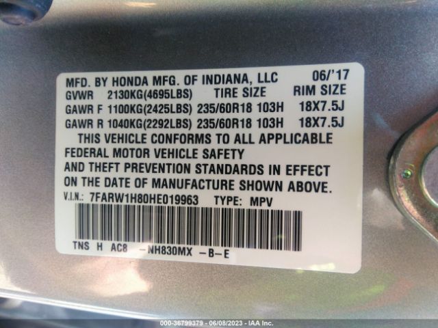 Photo 8 VIN: 7FARW1H80HE019963 - HONDA CR-V 