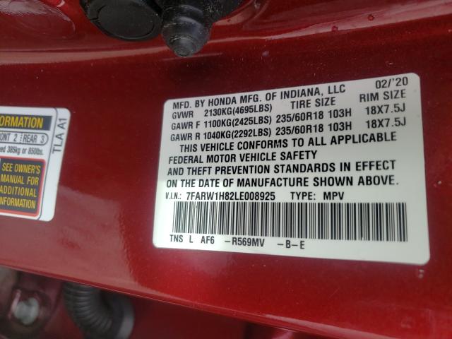 Photo 9 VIN: 7FARW1H82LE008925 - HONDA CR-V EXL 