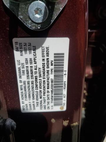 Photo 11 VIN: 7FARW1H85JE031807 - HONDA CRV 