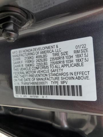 Photo 9 VIN: 7FARW1H86NE000071 - HONDA CR-V EXL 