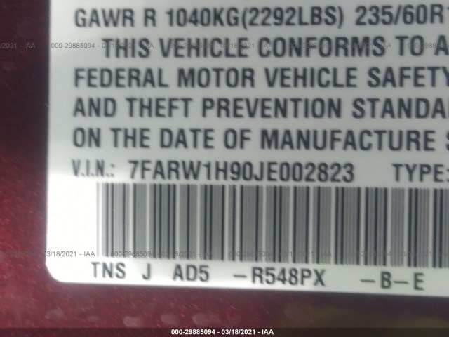 Photo 8 VIN: 7FARW1H90JE002823 - HONDA CR-V 