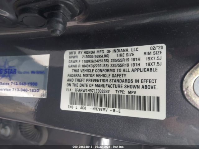 Photo 8 VIN: 7FARW1H97LE008332 - HONDA CR-V 