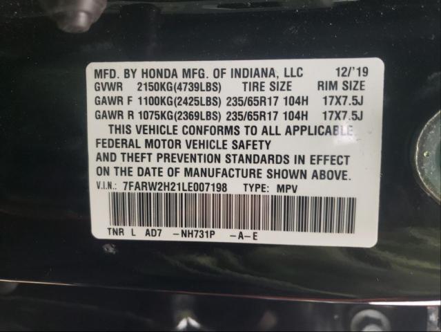 Photo 9 VIN: 7FARW2H21LE007198 - HONDA CR-V LX 