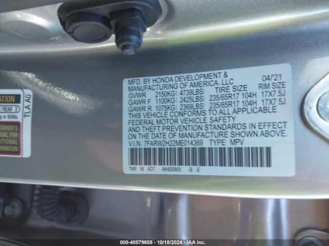 Photo 8 VIN: 7FARW2H22ME014369 - HONDA CR-V 