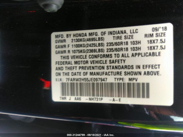 Photo 8 VIN: 7FARW2H55JE097947 - HONDA CR-V 