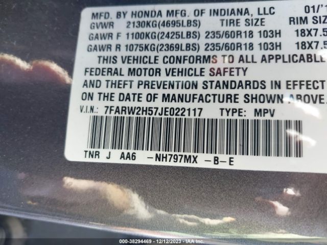 Photo 8 VIN: 7FARW2H57JE022117 - HONDA CR-V 