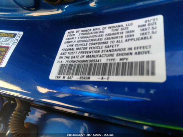 Photo 8 VIN: 7FARW2H59ME005341 - HONDA CR-V 