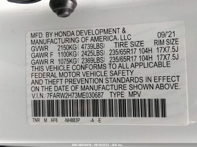 Photo 8 VIN: 7FARW2H73ME030687 - HONDA CR-V 