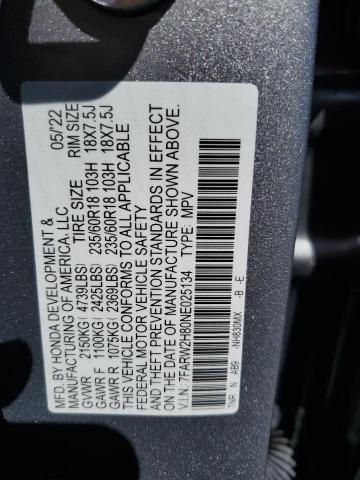 Photo 12 VIN: 7FARW2H80NE025134 - HONDA CR-V EXL 