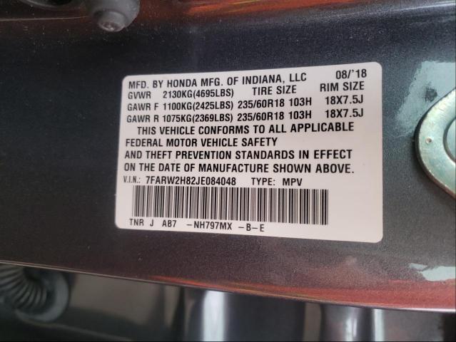 Photo 9 VIN: 7FARW2H82JE084048 - HONDA CR-V EXL 