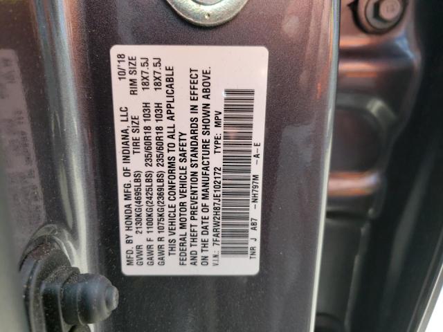 Photo 9 VIN: 7FARW2H87JE102172 - HONDA CR-V EXL 