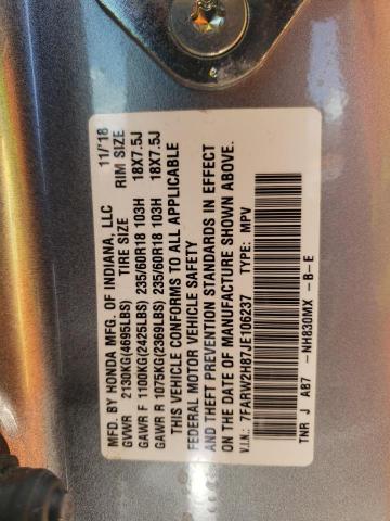 Photo 9 VIN: 7FARW2H87JE106237 - HONDA CR-V EXL 