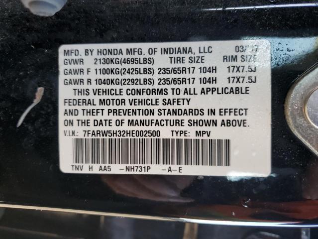 Photo 9 VIN: 7FARW5H32HE002500 - HONDA CR-V LX 