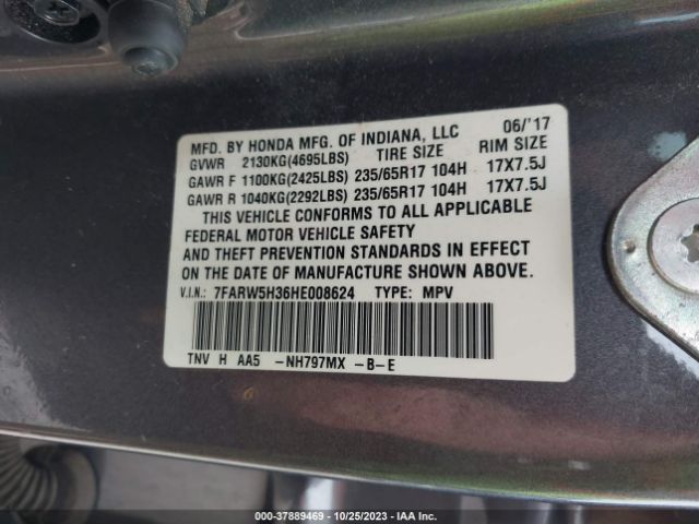 Photo 8 VIN: 7FARW5H36HE008624 - HONDA CR-V 