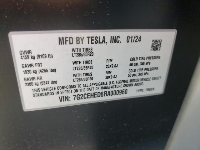 Photo 12 VIN: 7G2CEHED6RA000960 - TESLA CYBERTRUCK 