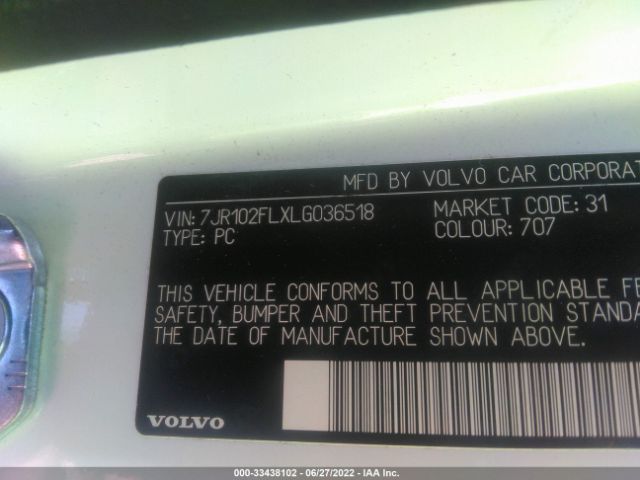 Photo 8 VIN: 7JR102FLXLG036518 - VOLVO S60 