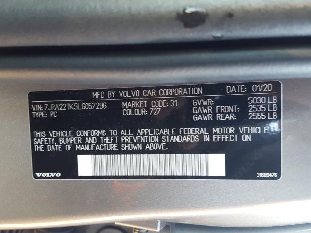 Photo 9 VIN: 7JRA22TK5LG057296 - VOLVO S60 T6 MOM 