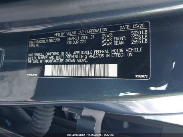 Photo 8 VIN: 7JRA22TL1LG067350 - VOLVO S60 