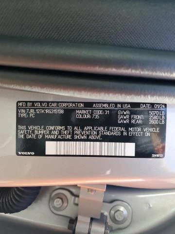 Photo 12 VIN: 7JRL12TK1RG315138 - VOLVO S60 CORE 