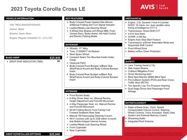 Photo 11 VIN: 7MUCAAAG2PV054442 - TOYOTA COROLLA CR 