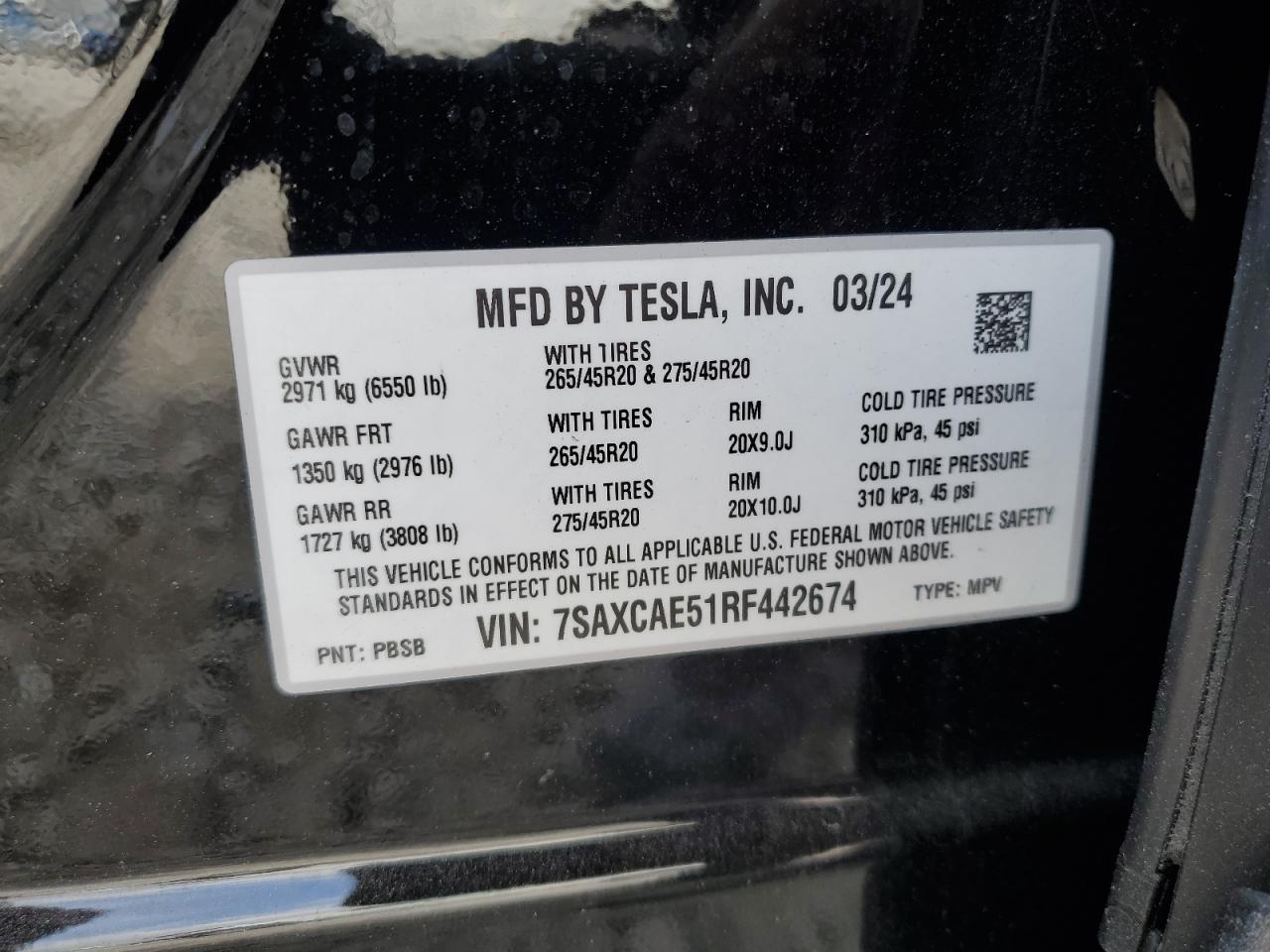 Photo 13 VIN: 7SAXCAE51RF442674 - TESLA MODEL X 