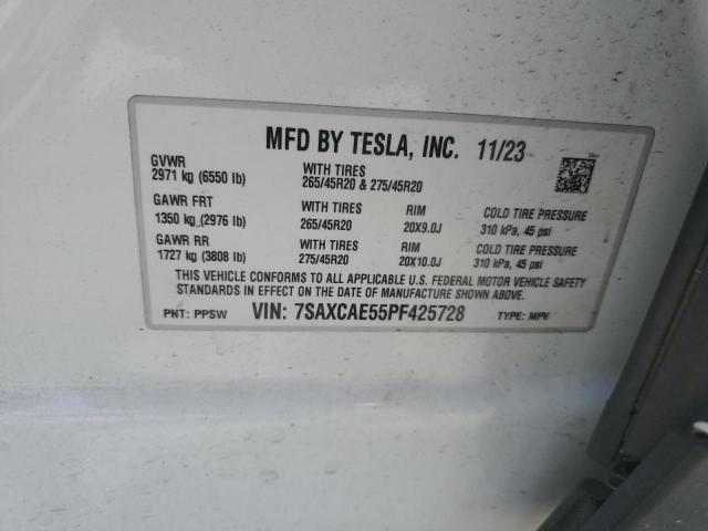 Photo 12 VIN: 7SAXCAE55PF425728 - TESLA MODEL X 