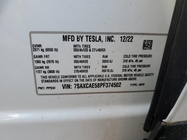 Photo 11 VIN: 7SAXCAE58PF374502 - TESLA MODEL X 