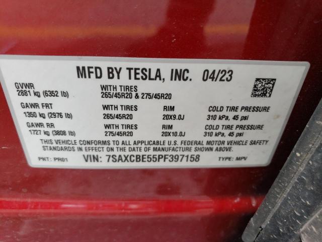 Photo 13 VIN: 7SAXCBE55PF397158 - TESLA MODEL X 