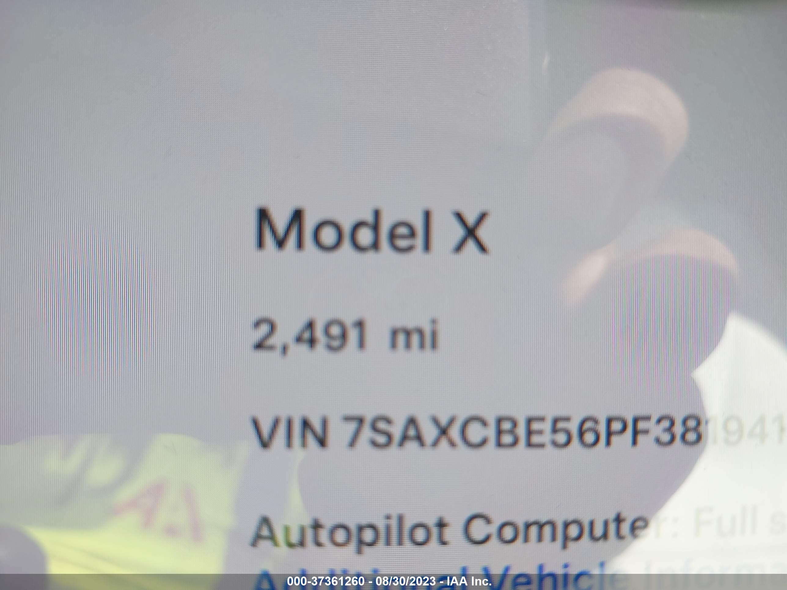 Photo 13 VIN: 7SAXCBE56PF381941 - TESLA MODEL X 