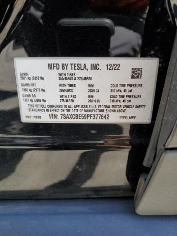 Photo 12 VIN: 7SAXCBE59PF377642 - TESLA MODEL X 