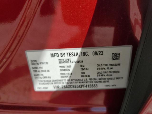 Photo 12 VIN: 7SAXCBE5XPF412883 - TESLA MODEL X 