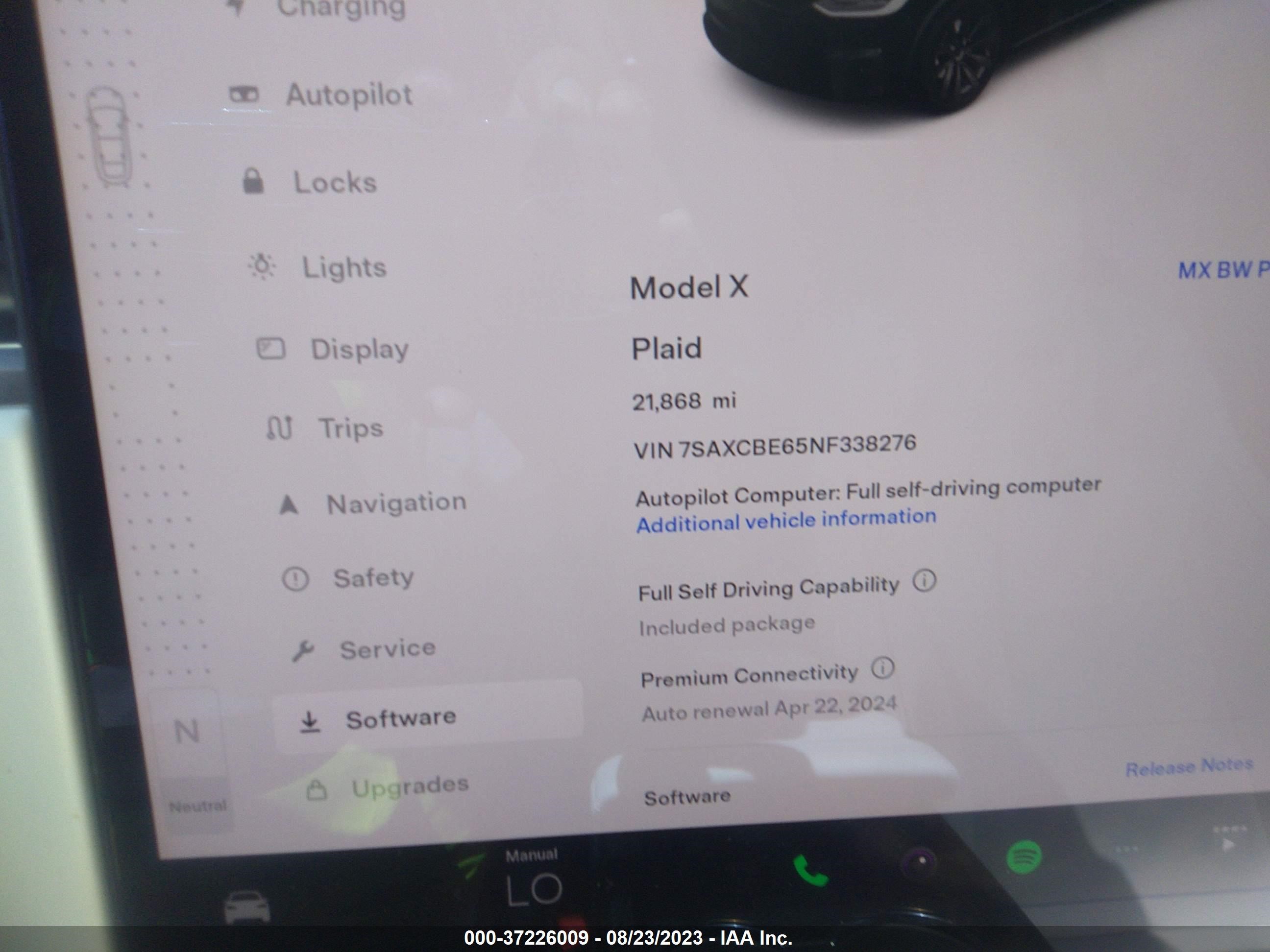 Photo 6 VIN: 7SAXCBE65NF338276 - TESLA MODEL X 