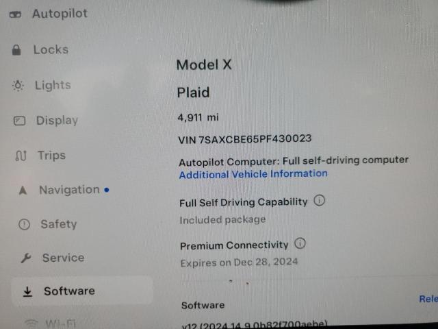 Photo 8 VIN: 7SAXCBE65PF430023 - TESLA MODEL X 