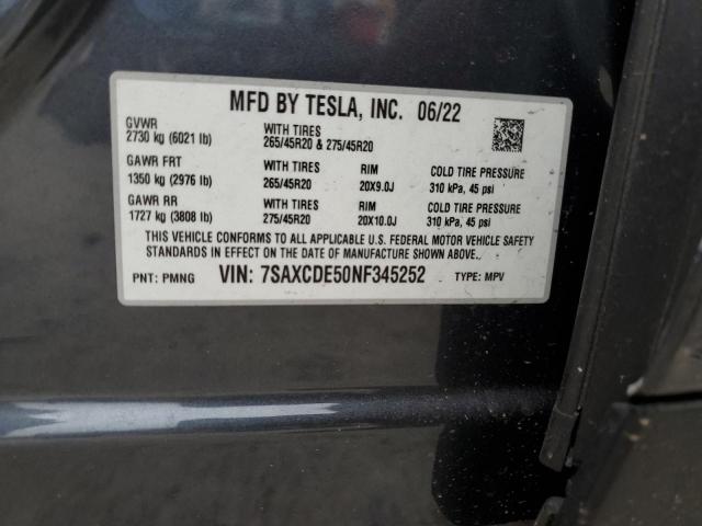 Photo 11 VIN: 7SAXCDE50NF345252 - TESLA MODEL X 