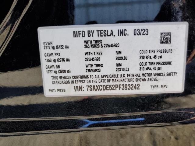 Photo 11 VIN: 7SAXCDE52PF393242 - TESLA MODEL X 